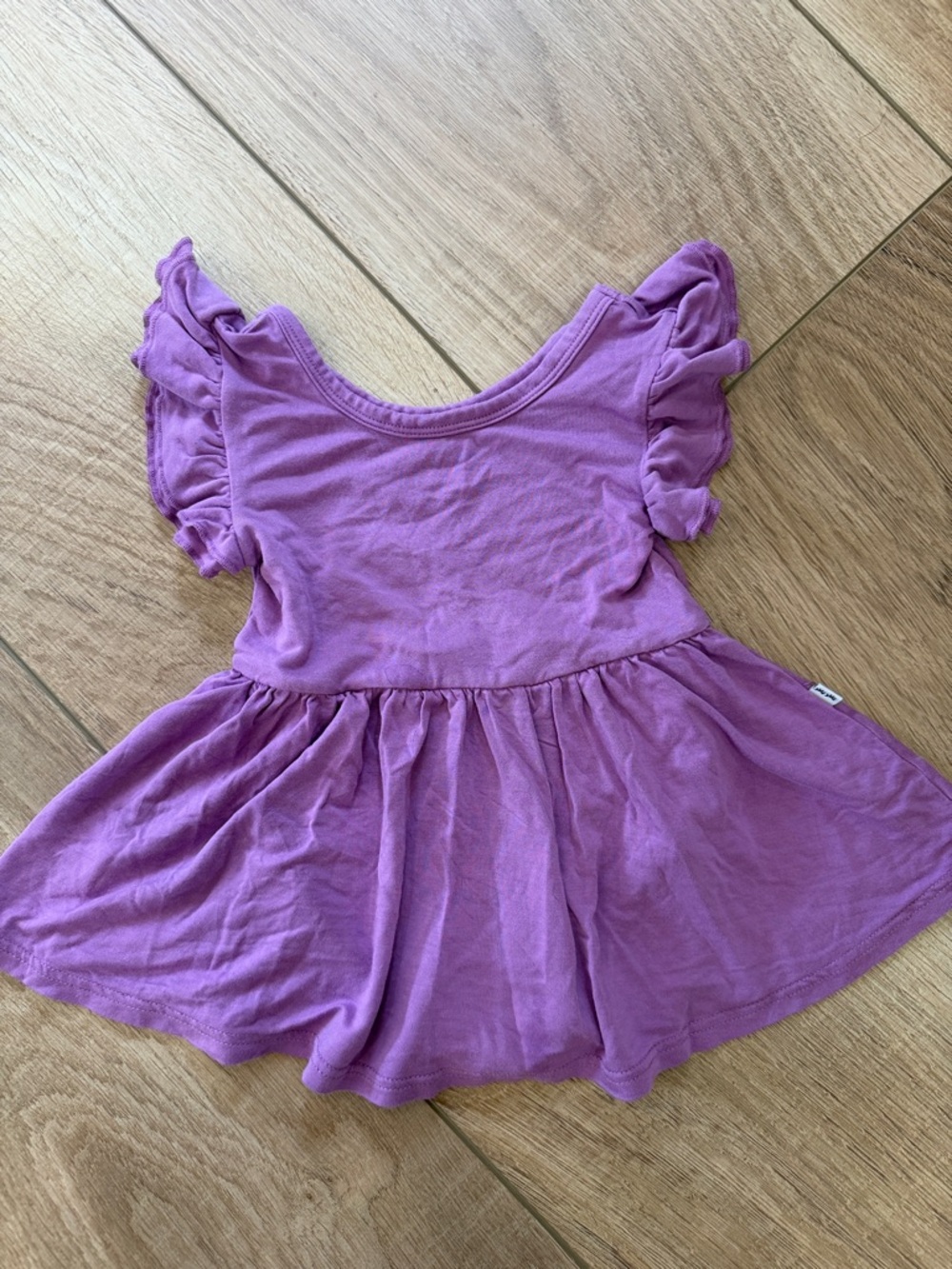 Little Sleepies Purple Flutter Sleeve Casual Dress